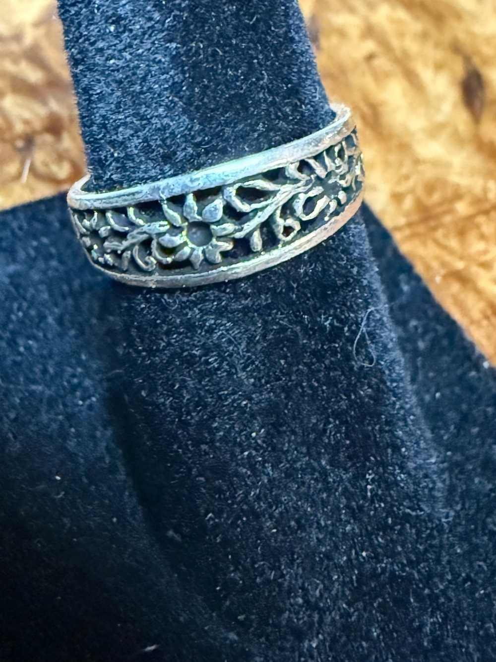 Sterling Silver Floral Adjustable Toe Ring - Picture 8 of 8